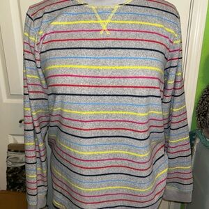 Striped Gray Pajama Top